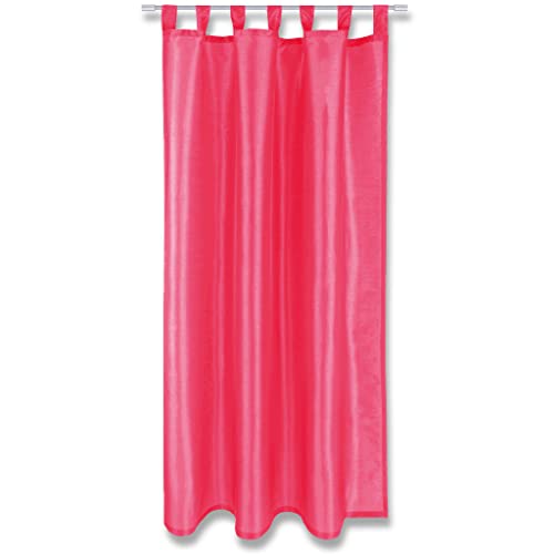 Blickdichte Pinke Gardine Alessia mit Schlaufen in 140x175cm (BxL), in vielen Größen und Farben von Arsvita