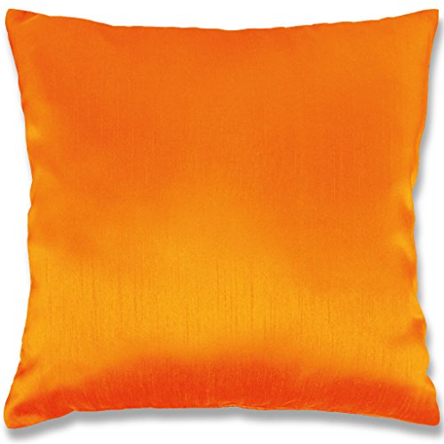 Dekokissen Alessia 50x50cm in Unifarben, gemütlich und anschmiegsam in vielen erhältlich (Orange) von Arsvita