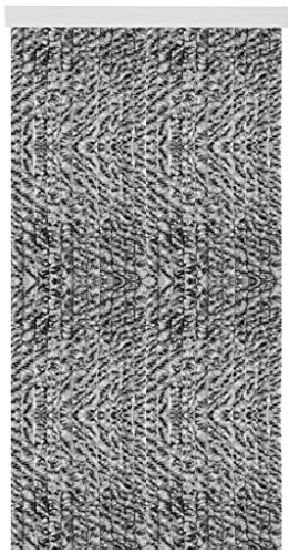 Arsvita Flauschvorhang 80x185 cm in Meliert Schwarz - Grau - Weiß, Perfekter Insekten- und Sichtschutz für Ihre Balkon- und Terrassentür, viele Farben von Arsvita