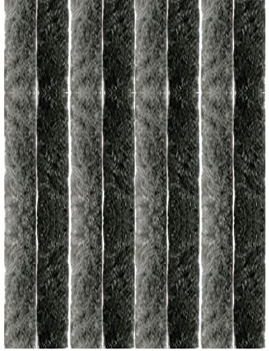 Arsvita Flauschvorhang 80x200 cm in Unistreifen anthrazit - schwarz, Perfekter Insekten- und Sichtschutz für Ihre Balkon- und Terrassentür, viele Farben von Arsvita