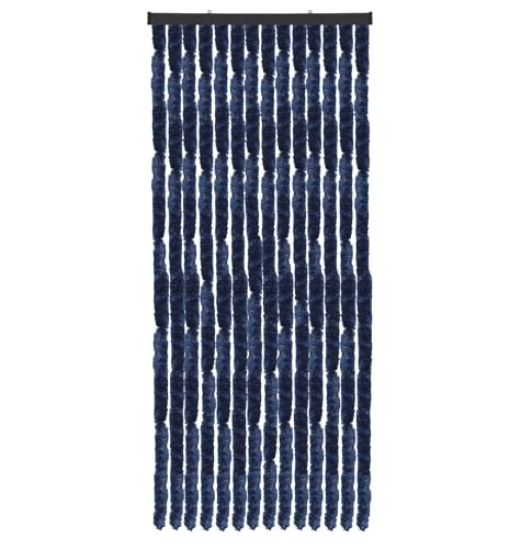 Arsvita Flauschvorhang Türvorhang (56x185 cm) in Blau als Insektenschutz für Balkon, Terrasse oder Wohnmobil, Wohnwagen, Pavillon von Arsvita