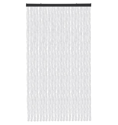 Arsvita Flauschvorhang Türvorhang (90x200 cm) in Weiß als Insektenschutz für Balkon, Terrasse oder Wohnmobil, Wohnwagen, Pavillon von Arsvita