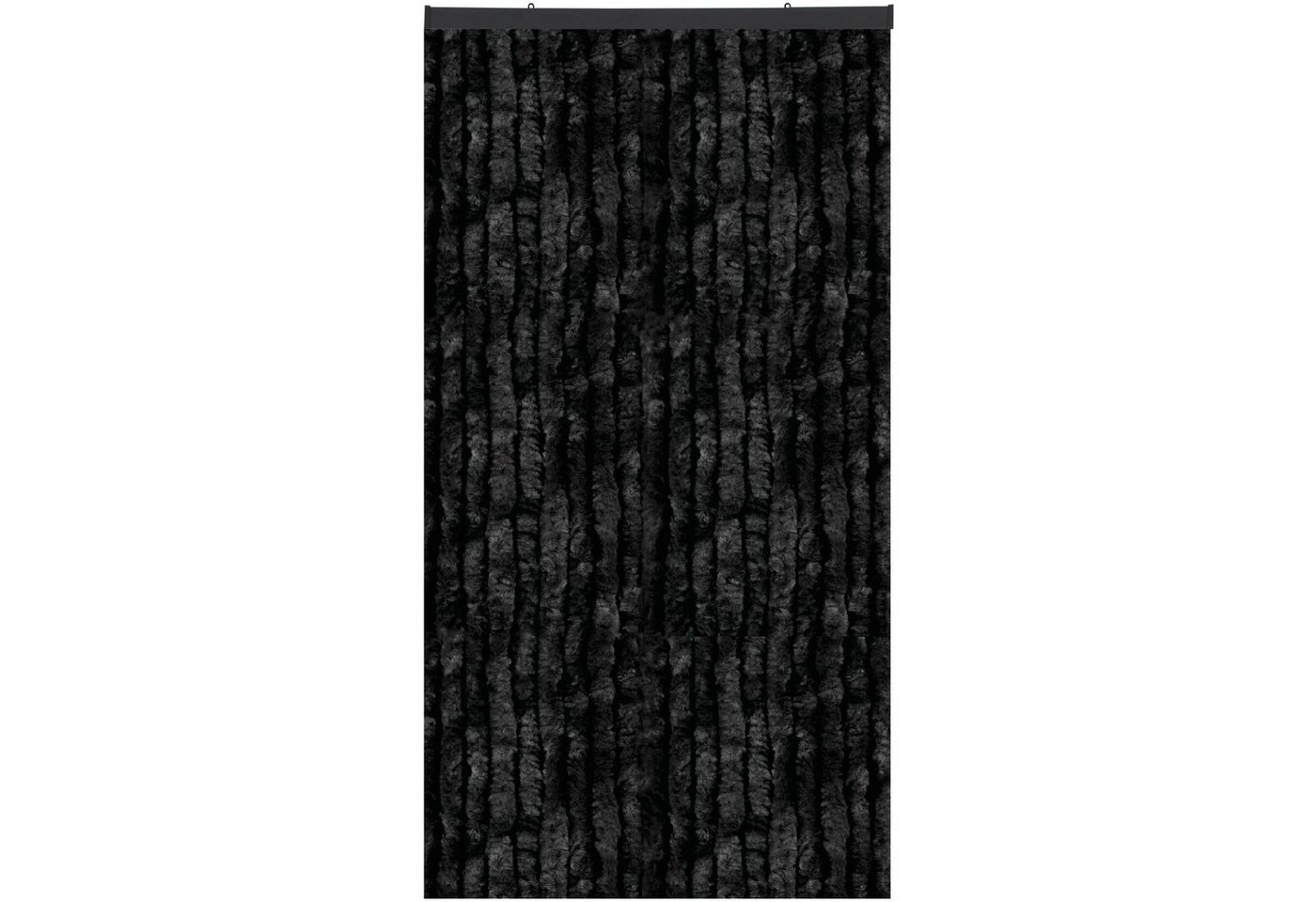 Türvorhang Flauschi, Arsvita, Öse (1 St), Flauschvorhang 160x220 cm in Unistreifen schwarz, viele Farben von Arsvita