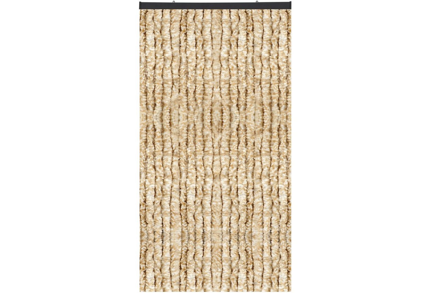 Arsvita Türvorhang Flauschvorhang inkl. Befestigungsschiene, Ösen (1 St), Flauschvorhang 160x220 cm in Unistreifen weiß von Arsvita