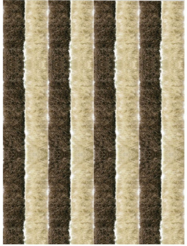 Arsvita Türvorhang Flauschvorhang inkl. Befestigungsschiene, Ösen (1 St), Flauschvorhang 160x220 cm in Unistreifen weiß von Arsvita