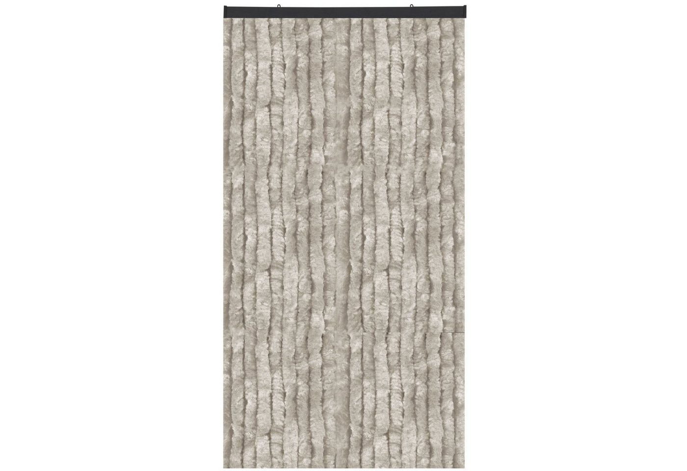 Arsvita Türvorhang Flauschvorhang inkl. Befestigungsschiene, Ösen (1 St), Flauschvorhang 160x220 cm in Unistreifen weiß von Arsvita