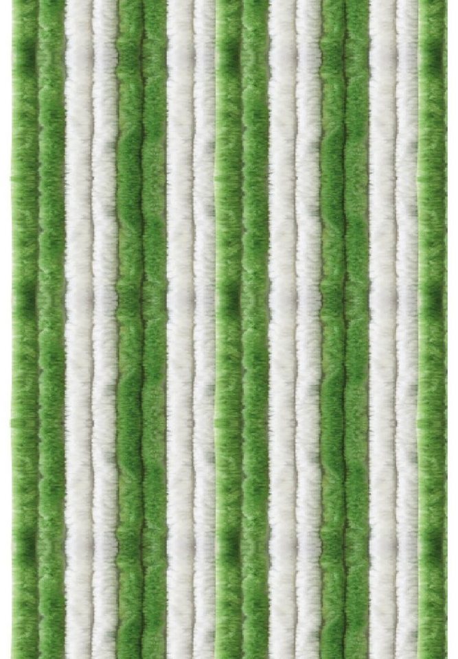 Arsvita Türvorhang Flauschvorhang inkl. Befestigungsschiene, Ösen (1 St), Flauschvorhang 160x220 cm in Unistreifen weiß von Arsvita