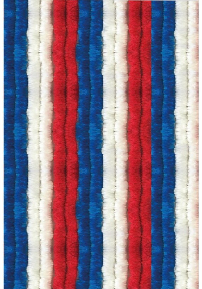 Arsvita Türvorhang Flauschvorhang inkl. Befestigungsschiene, Ösen (1 St), Flauschvorhang 160x220 cm in Unistreifen weiß von Arsvita