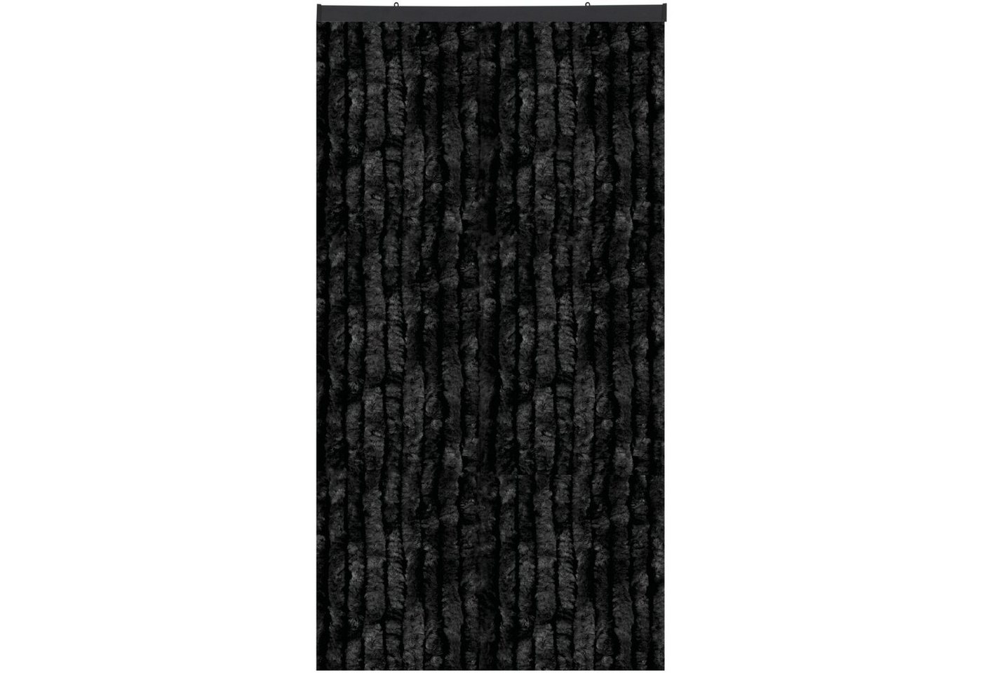Türvorhang Flauschi, Arsvita, Ösen (1 St), Flauschvorhang 160x185 cm in Unistreifen schwarz, viele Farben von Arsvita