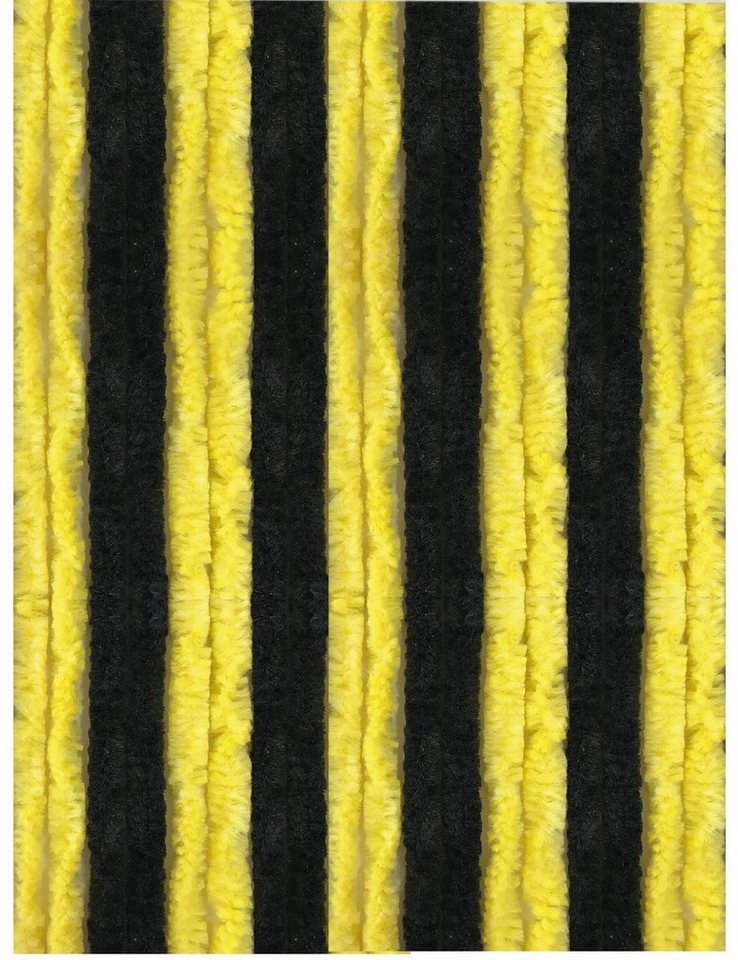 Türvorhang Flauschi, Arsvita, Ösen (1 St), Flauschvorhang 160x185 cm in Unistreifen schwarz - gelb, viele Farben von Arsvita