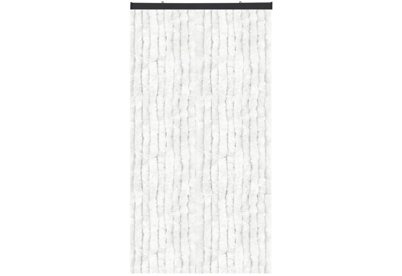Arsvita Türvorhang Flauschvorhang inkl. Befestigungsschiene, Ösen (1 St), Flauschvorhang 160x220 cm in Unistreifen weiß von Arsvita