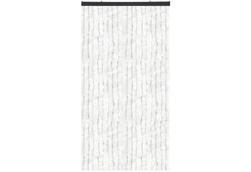 Arsvita Türvorhang Flauschvorhang inkl. Befestigungsschiene, Ösen (1 St), Flauschvorhang 160x220 cm in Unistreifen weiß von Arsvita