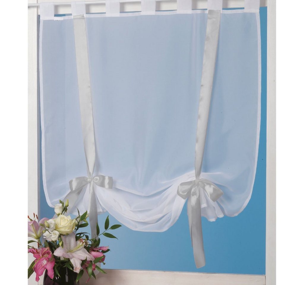 Arsvita Vorhang, Schlaufen, transparent, Weiße Raffgardine mit Schlaufen und farbigen Raffbändern Arsvita Vorhang, Schlaufen, transparent, Weiße Raffgardine mit Schlaufen und farbigen Raffbändern von Arsvita