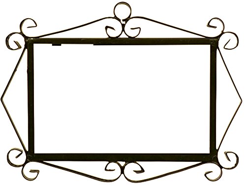 Black iron frame for easy wall hanging for tiles MOSAICO MEDIANO and FLOR MEDIANO designs (Frame for 3 TILES) 8.66 '' x 6.50 '' by Art Escudellers von ART ESCUDELLERS