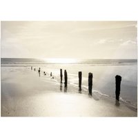 Art for the home Leinwandbild "Outdoor Sonne Meer 50x70cm" Romantisch  Strand 1 Stk. tlg. Leinwand für draußen - Sonnenuntergang - 50x70cm von Art For The Home