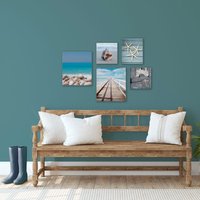 Art for the home Leinwandbild "Set Strand", (Set, 5 St.) von Art For The Home