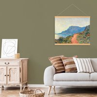 Art for the home Leinwandbild "Südlich Landschaft", (1 St.), Luxus Kakemono Leinen Wandposter 80x60cm von Art For The Home