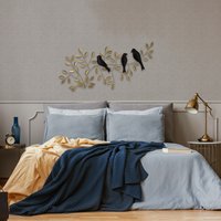 Art for the home Metallbild "Vögel auf dem Zweig" 1 Stk. tlg. von Art For The Home