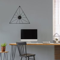 Art for the home Wanduhr "Luxus Wanduhr Dreieck", schwarz aus Metall von Art For The Home