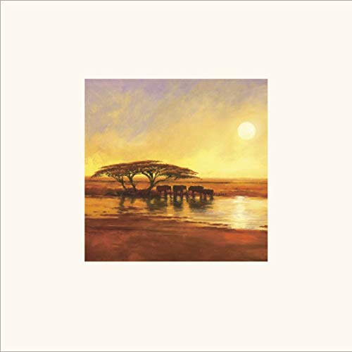 Jonathan Sanders 'das Wasserloch' montiert Drucken,30 x 30 cm Jonathan Sanders 'das Wasserloch' montiert Drucken,30 x 30 cm von Art Group