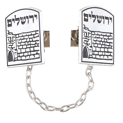 Tallit Clips Prayer Shawl Holder Jerusalem Wailing Wall Kotel Engraved Judaica von Art Judaica