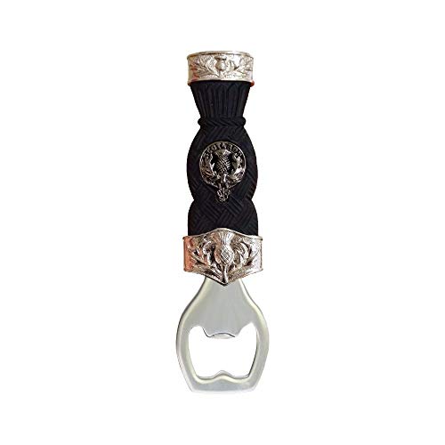 Art Pewter MacKenzie (Seaforth Highlanders) Clan Crest Sgian Dubh Distel Top Flaschenöffner von Art Pewter
