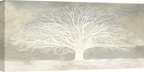 Art Print CAFÉ – Kunstdruck auf Leinwand – Abstrakter Baum – Alessio Aprile, White Tree – 120x60 cm von Art Print Cafe