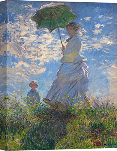 Art Print CAFÉ – Kunstdruck auf Leinwand – Claude Monet, Frau mit Sonnenschirm Monet – 70x50 cm von Art Print Cafe