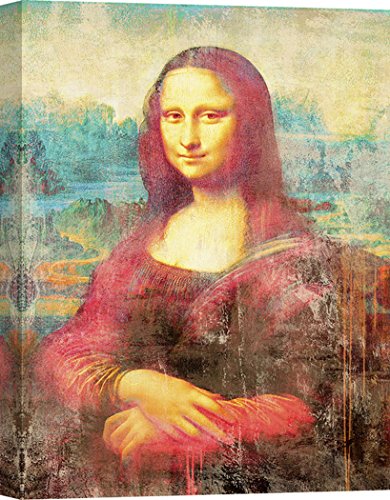 Art Print CAFÉ – Kunstdruck auf Leinwand – Modern Pop Art – Eric Chestier, Mona Lisa 2.0 – 60x40 cm von Art Print Cafe
