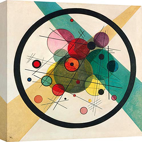 Art Print Cafe – Kunstdruck auf Leinwand - Abstraktes Bild – Wassily Kandinsky, Circles in a Circle – 50X50 cm von Art Print Cafe