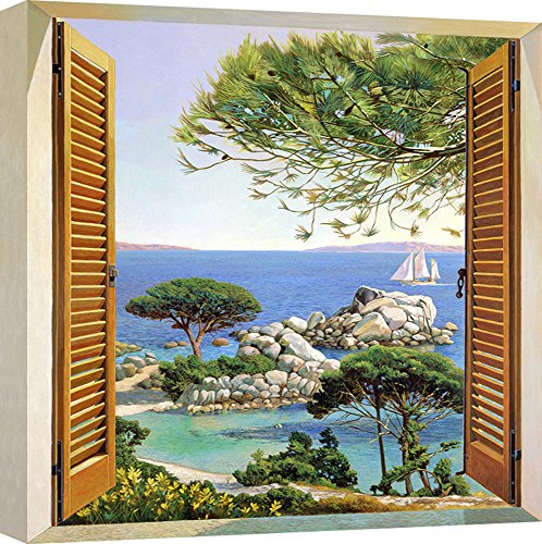 Art Print Cafe – Kunstdruck auf Leinwand - Andrea Del Missier, Fenster am Meer – 50x50 cm Art Print Cafe – Kunstdruck auf Leinwand - Andrea Del Missier, Fenster am Meer – 50x50 cm von Art Print Cafe