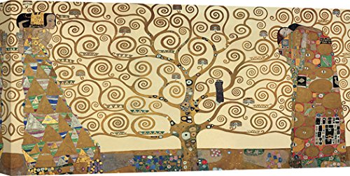 Art Print Cafe – Kunstdruck auf Leinwand – Gustav Klimt, Der Baum des Lebens – 140x70 cm von Art Print Cafe