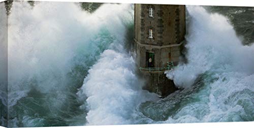 Art Print Cafe – Kunstdruck auf Leinwand – Meer und Leuchttürme – Jean Guichard, La Jument – 120x60 cm von Art Print Cafe