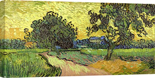 Art Print Cafe – Kunstdruck auf Leinwand - Vincent Van Gogh, Landscape at Twilight – 120x60 cm von Art Print Cafe