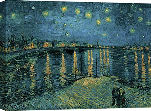 Art Print Cafe – Kunstdruck auf Leinwand - Vincent Van Gogh, Sternennacht – 100x70 cm von Art Print Cafe