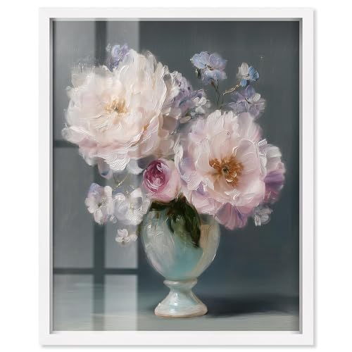 Art Remedy Blush Blooms in einer Vase, Shadowbox-Druck, modisches Dekor, weißer Rahmen, 40,6 x 50,8 cm Art Remedy Blush Blooms in einer Vase, Shadowbox-Druck, modisches Dekor, weißer Rahmen, 40,6 x 50,8 cm von Art Remedy