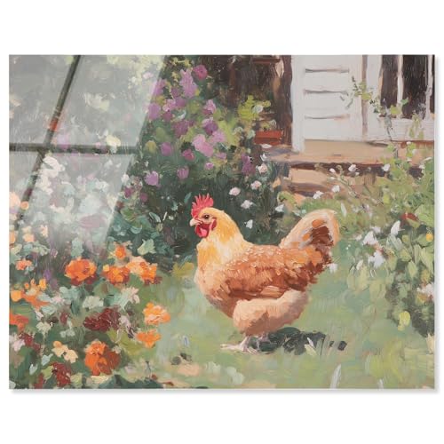 Art Remedy Farmhouse Hen II, Acryldruck, Bauernhaus-Kunst von Art Remedy, fertig zum Aufhängen, 30 x 24 cm Art Remedy Farmhouse Hen II, Acryldruck, Bauernhaus-Kunst von Art Remedy, fertig zum Aufhängen, 30 x 24 cm von Art Remedy