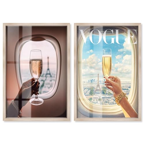 Art Remedy Glamouröses Pariser Toast-Set Shadowbox-Druck, modische Wandkunst von Art Remedy, Blonder Rahmen, 20 x 30 cm Art Remedy Glamouröses Pariser Toast-Set Shadowbox-Druck, modische Wandkunst von Art Remedy, Blonder Rahmen, 20 x 30 cm von Art Remedy