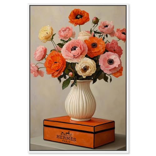 Art Remedy Kunstdruck auf Leinwand, schöne Blumenvase und Box, weißer Rahmen, 40,6 x 61 cm Art Remedy Kunstdruck auf Leinwand, schöne Blumenvase und Box, weißer Rahmen, 40,6 x 61 cm von Art Remedy