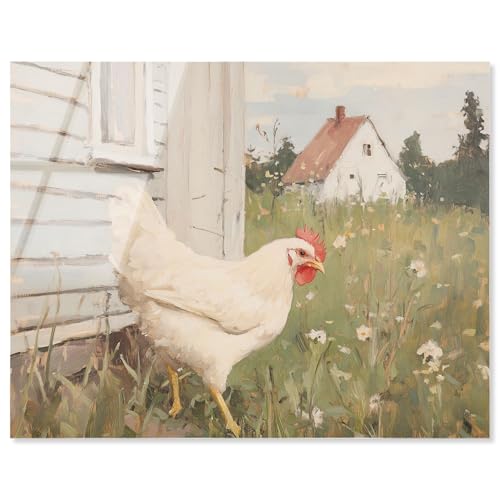 Art Remedy Pecking by the Barn Acryldruck, Bauernhaus-Kunst von Art Remedy, fertig zum Aufhängen, 30 x 24 cm Art Remedy Pecking by the Barn Acryldruck, Bauernhaus-Kunst von Art Remedy, fertig zum Aufhängen, 30 x 24 cm von Art Remedy