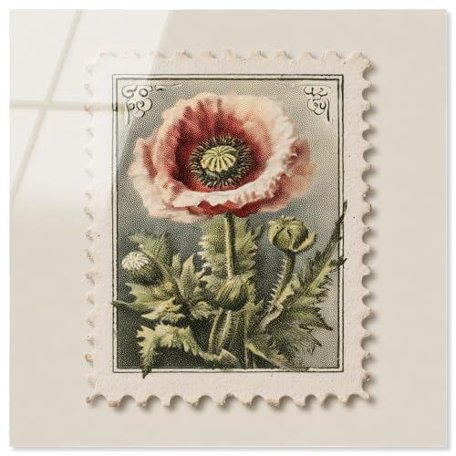 Art Remedy Postal Bloom I Acryldruck, niedliche Kunstdrucke von Art Remedy, fertig zum Aufhängen, 30,5 x 30,5 cm von Art Remedy