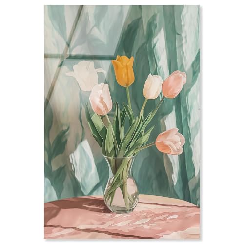 Art Remedy Tabletop Bloom Acryldruck, Blumenmotiv, Wanddekoration, fertig zum Aufhängen, 25,4 x 38,1 cm von Art Remedy