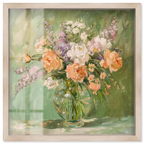 Art Remedy Vase and Greenery Shadowbox Print Trendy Cowboy Decor Blonde Frame 61 x 61 cm Art Remedy Vase and Greenery Shadowbox Print Trendy Cowboy Decor Blonde Frame 61 x 61 cm von Art Remedy