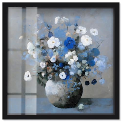 Art Remedy Vase of Cyan Shadowbox Print Fashion Floral Art by Art Remedy Schwarzer Rahmen 50,8 x 50,8 cm Art Remedy Vase of Cyan Shadowbox Print Fashion Floral Art by Art Remedy Schwarzer Rahmen 50,8 x 50,8 cm von Art Remedy