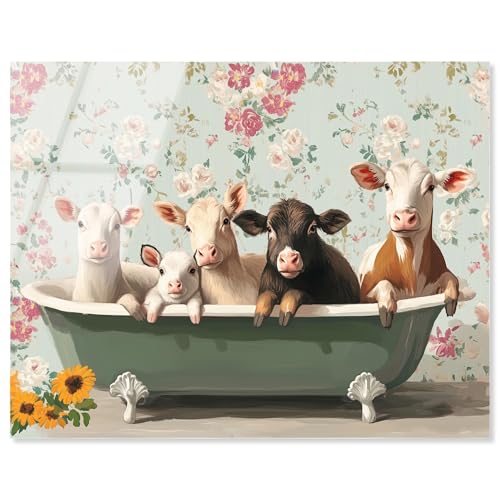 Bathtub Buddies Acryldruck, Bauernhaus-Kunst von Art Remedy, fertig zum Aufhängen, 30 x 24 cm Bathtub Buddies Acryldruck, Bauernhaus-Kunst von Art Remedy, fertig zum Aufhängen, 30 x 24 cm von Art Remedy