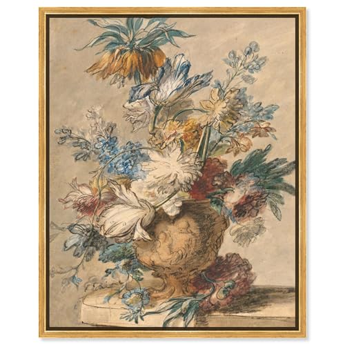 Blumen in Kreide Leinwanddruck Vintage Art von Art Remedy Goldrahmen 20x24 Blumen in Kreide Leinwanddruck Vintage Art von Art Remedy Goldrahmen 20x24 von Art Remedy