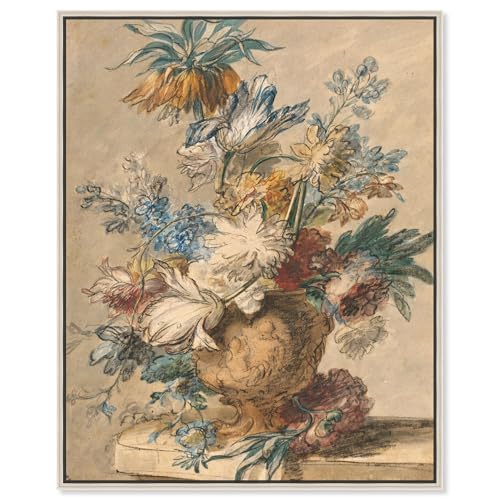 Blumen in Kreide Leinwanddruck Vintage Art von Art Remedy Silberrahmen 20x24 Blumen in Kreide Leinwanddruck Vintage Art von Art Remedy Silberrahmen 20x24 von Art Remedy