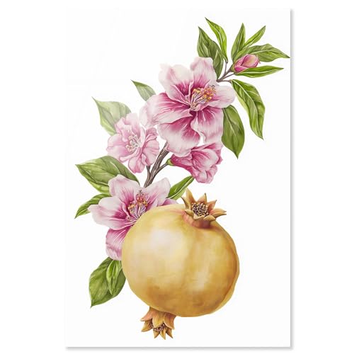 Granatapfel Bloom I Acryldruck Sommer Kunstdrucke von Art Remedy fertig zum Aufhängen 10x15 von Art Remedy