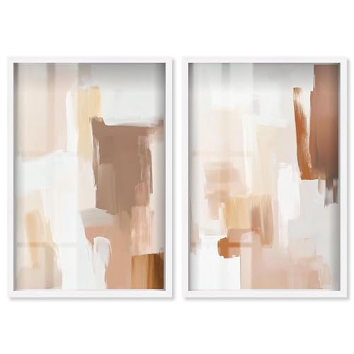 Neutral Harmony Set Shadowbox Print Minimalist Wall Decor by Art Remedy White Frame 16x24 Neutral Harmony Set Shadowbox Print Minimalist Wall Decor by Art Remedy White Frame 16x24 von Art Remedy