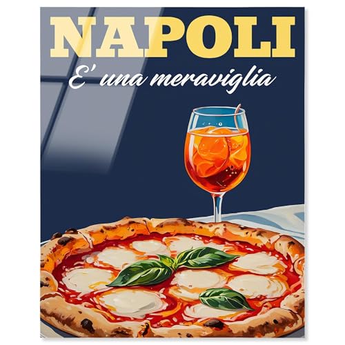 Pizza & Aperol Pop Acryldruck Sommer Kunstdrucke von Art Remedy fertig zum Aufhängen 20x24 von Art Remedy